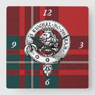 Carrée Horloge MacGregor Tartan