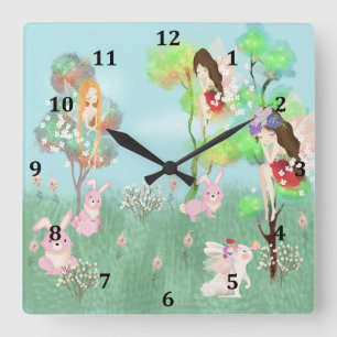 Carrée Horloge magique des enfants du jardin