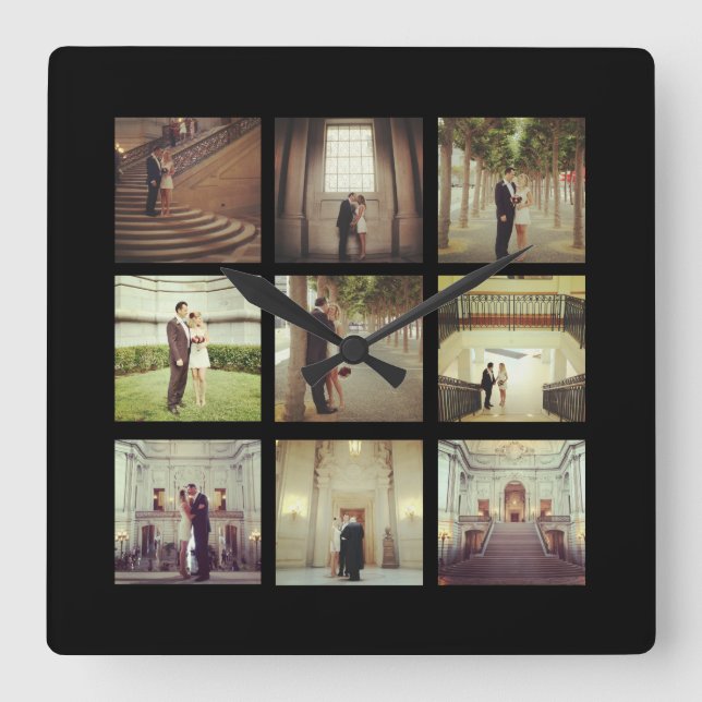 Carrée horloge mariage instagram (Recto)