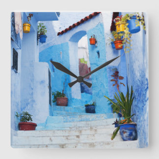 Carrée Horloge marocaine en céramique