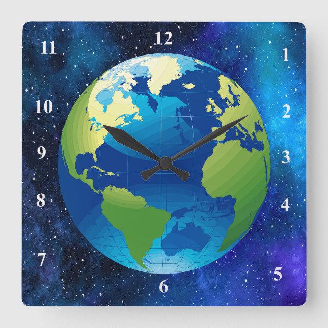 Carrée Horloge mondiale (Recto)