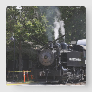 Carrée Horloge moteur du train de vapeur