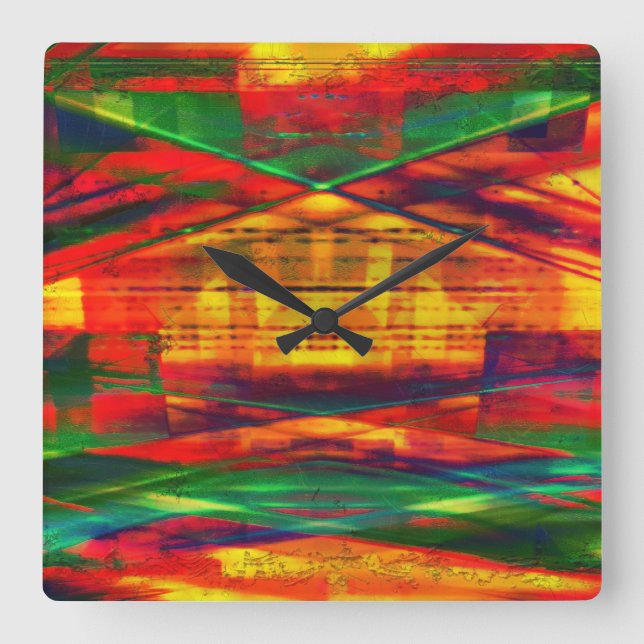 Carrée Horloge Mur Radical Art 27 (Recto)