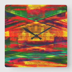 Carrée Horloge Mur Radical Art 27