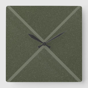 Carrée Horloge Mur X-Motif Vert Moss