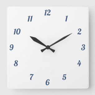 Carrée Horloge murale, Acrylique Carré de 27,3 cm
