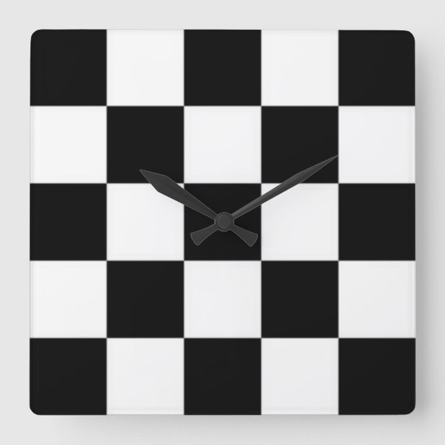 Carrée Horloge noir et blanc (Recto)
