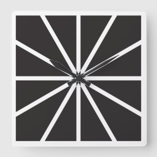 Carrée horloge noire