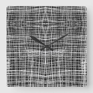 Carrée Horloge noire et blanche