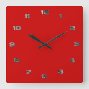 Carrée Horloge - Numéros arabes en métal