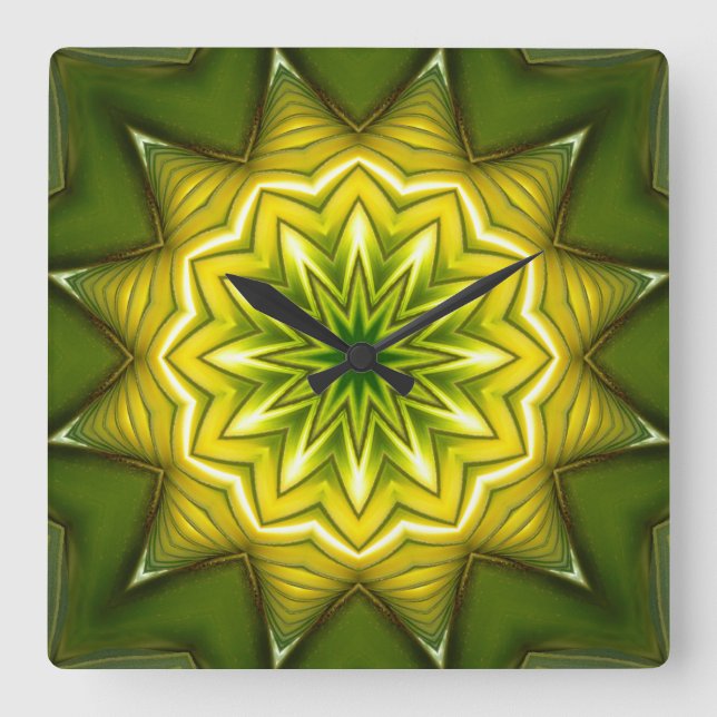 Carrée Horloge Palm Art 2 (Recto)