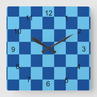 Carrée Horloge - Panneau de contrôle bleu