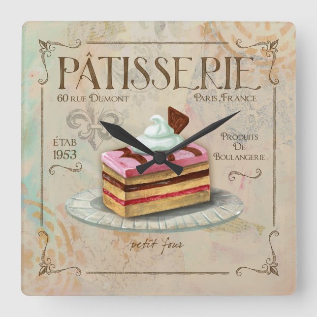 Carrée Horloge pâtissière, Petit Four (Recto)