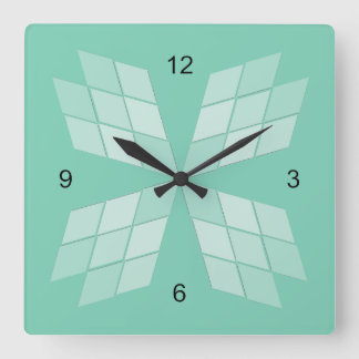 Carrée Horloge - Pétales de diamant