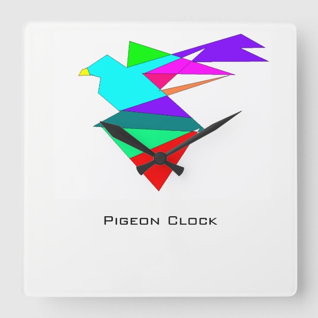 Carrée Horloge Piegon | Horloge (Recto)