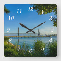 Horloge pittoresque Arthur Ravenel Bridge