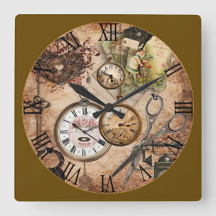 Carrée Horloge pleine d'horloges