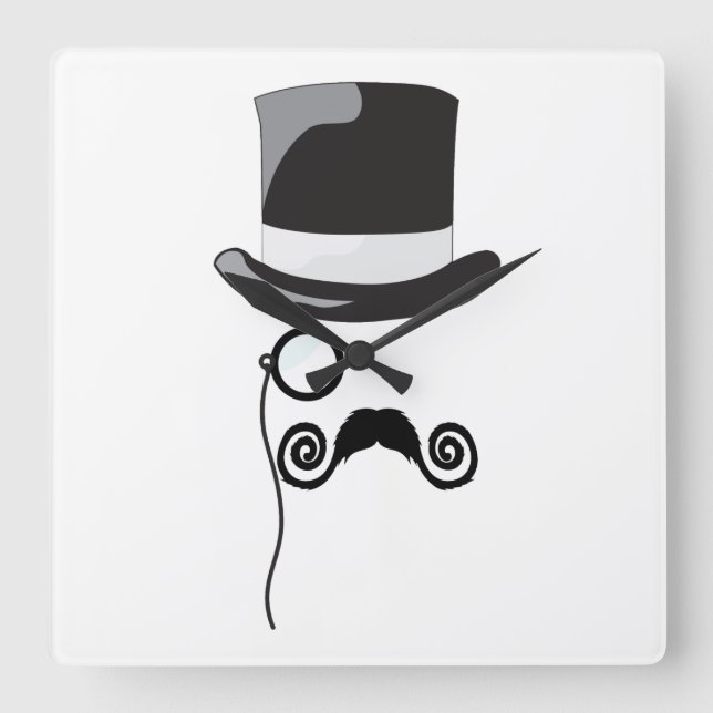 Carrée horloge pour gentleman anglais (Recto)