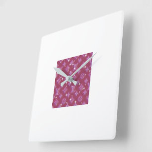 Carrée Horloge rose LV