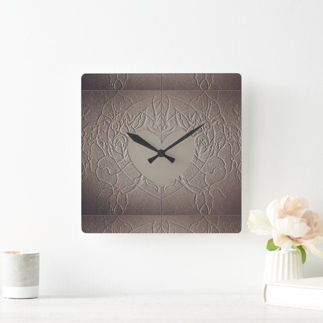Carrée Horloge Rose Sandy (Maison)