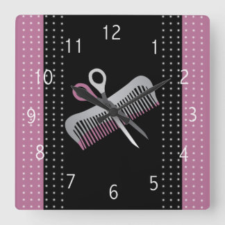 Carrée horloge salon de coiffure