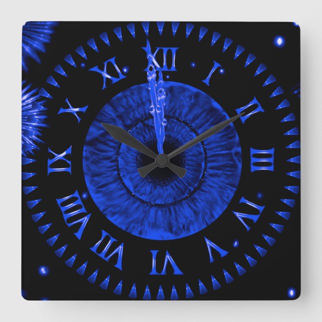 Carrée Horloge Saphir de Minuit (Recto)