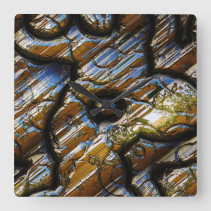 Carrée Horloge Sci-Fi Metal Art 2-9