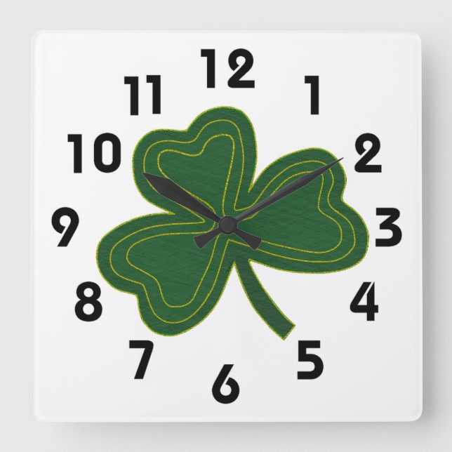 Carrée Horloge shamrock (Recto)