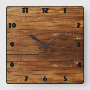 Carrée Horloge style rustique