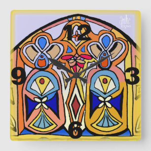 Carrée Horloge - verre souillé inspiré