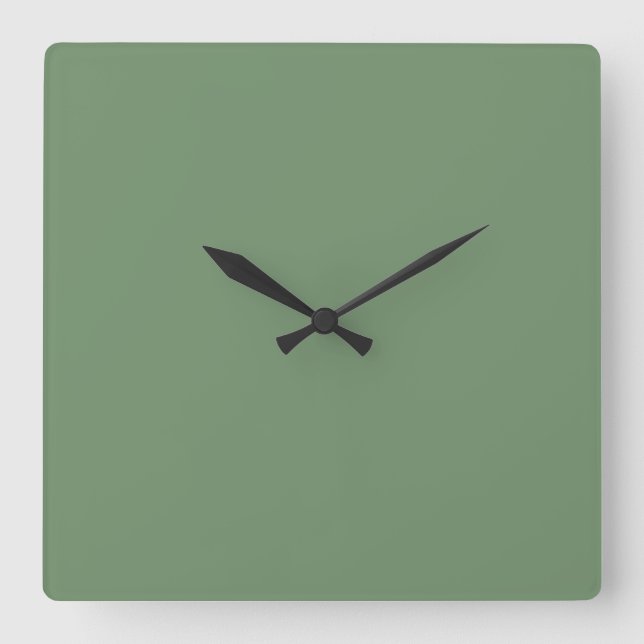 Carrée Horloge verte Pastel Sage (Recto)