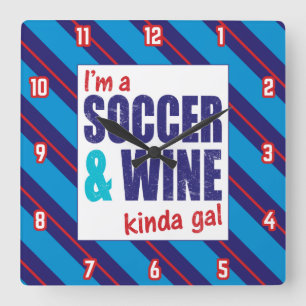 Carrée Je suis une horloge de gallon du football et de