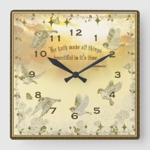 Carrée La Bible Verse Horloge - Il A Fait Toutes Les Chos