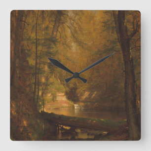 Carrée La piscine à truites (1870) Oeuvre - Horloge mural