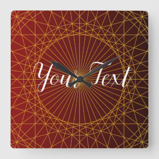 Carrée Mandala Wall Horloge