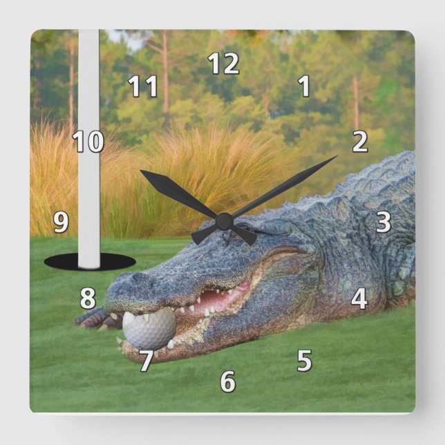 Carrée Mensonge dangereuse, Gator, horloge de Golfer (Recto)