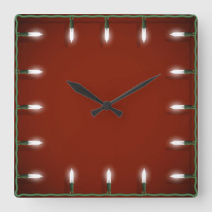 Carrée Mignonne horloge de Noël
