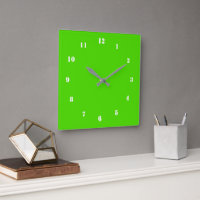 Neon Green Horloge Couleur personnalisée Concevez