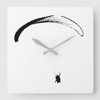 Carrée Parachute noir et blanc - Horloge