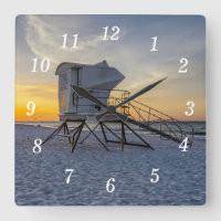 Pensacola Lifeguard Station Sunrise Wall Horloge