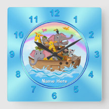 Personnalisé, horloge à l'arc de Noah, pour enfant