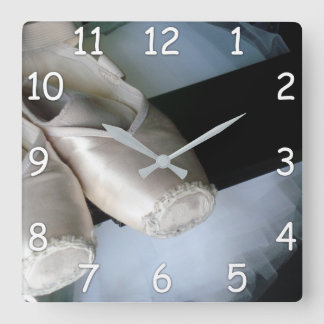 Carrée Pointe Show & Tutu Mur Horloge pour Danseurs de Ba
