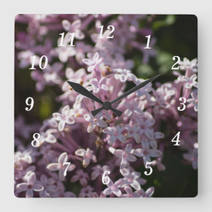 Carrée Sens Que Lilac Mur Horloge