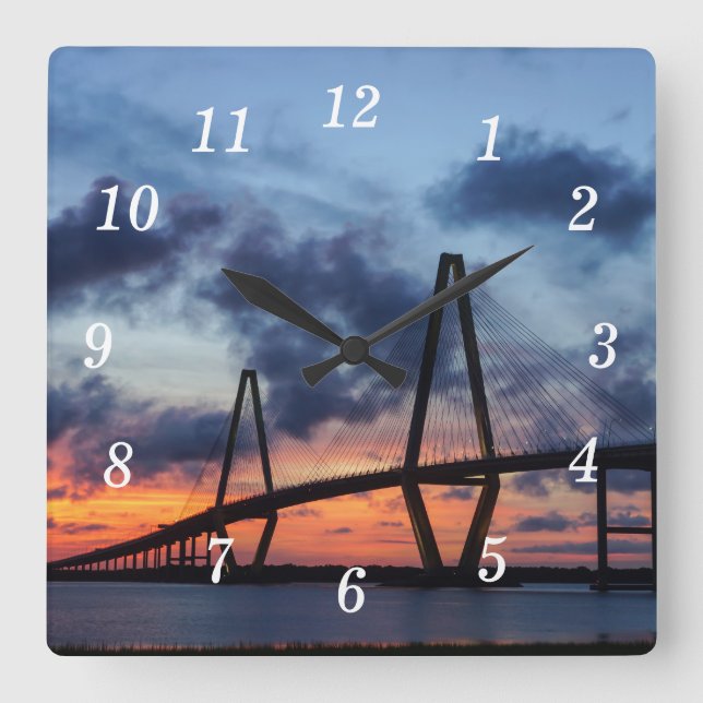 Carrée Soirée D'Or À Arthur Ravenel Horloge Mur (Recto)