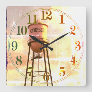 Carrée Tour d'eau historique Campbell CA Carré Horloge mu