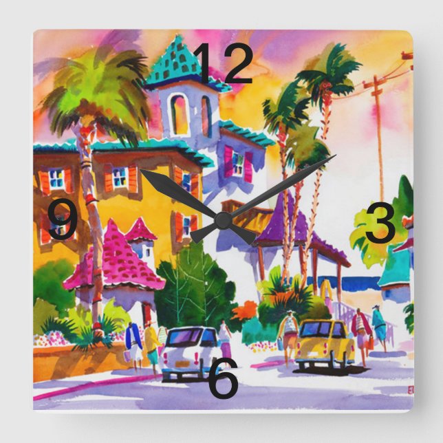 CARRÉE TOUTE LA JOURNÉE HEUREUX MUR HORLOGE (Recto)