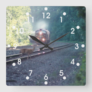 Carrée Train de voiture de bureau de Conrail - horloge