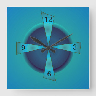 Carrée Vert et bleu marine > Horloge de cuisine