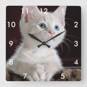 Carrée Votre horloge de carré de coutume de photo avec