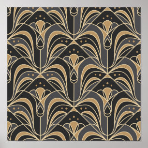 Carrelage Art Déco Floral. Fleur de Bluebell